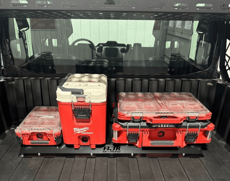 Polaris Ranger 1500XD Front Packout Mount Installed with Kits Straight On View