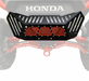 Honda Talon Exhaust Cover by AJK Offroad in Black Front Straight On View