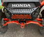 Honda Talon Exhaust Cover by AJK Offroad in Black Front Straight On View