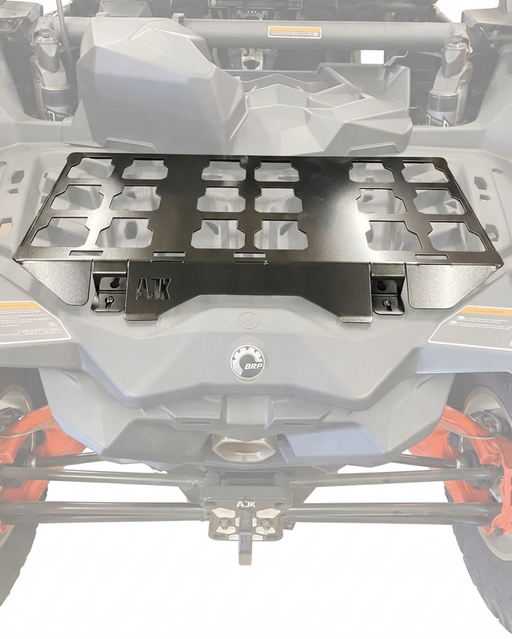 Can-Am X3 Milwaukee Packout Mount 1.5  by AJK Offroad Installed On Vehicle Straight on View