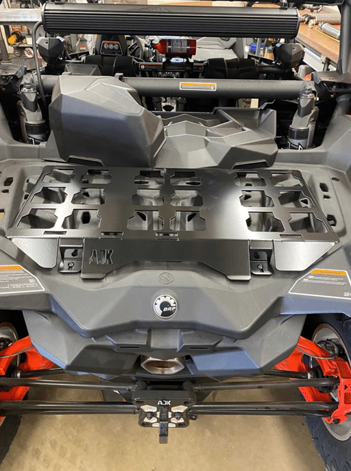 Can-Am X3 Milwaukee Packout Mount 1.5  by AJK Offroad Installed On Vehicle Straight on View