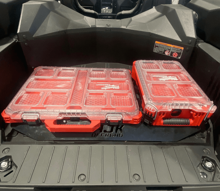 Kawasaki KRX Packout Mount 1.5 by AJK Offroad Installed with Two Kits