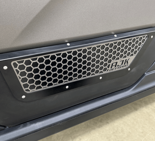 Polaris Xpedition Vented Lower Doors Inserts by AJK Offroad Close Up of Door Exterior in Silver