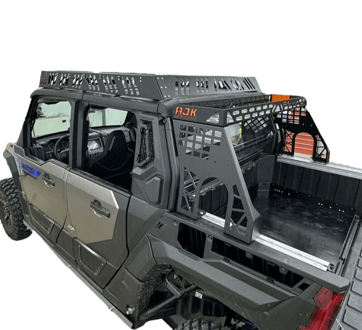 Polaris Xpedition Roof Rack by AJK Offroad on 4 Seat Xpedition Far Back Left View 