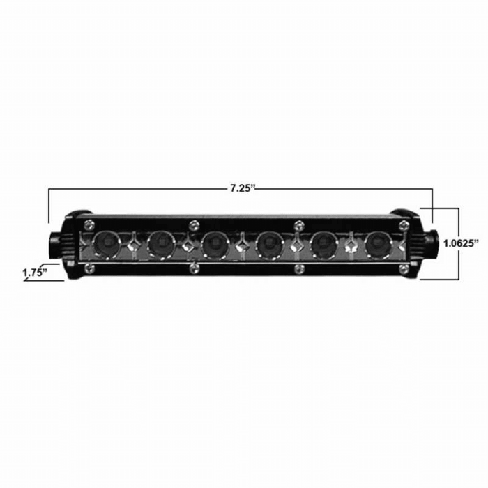 Ultra Slim Single Row Light Bar 7.25"  AJK Offroad   