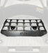 Kawasaki KRX Packout Mount 1.5 by AJK Offroad front view of empty installed packout mount