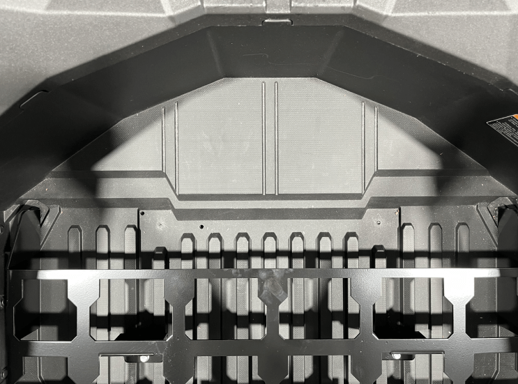 Kawasaki KRX Packout Mount - Subwoofer Compatible by AJK Offroad top down view of mount showing top half